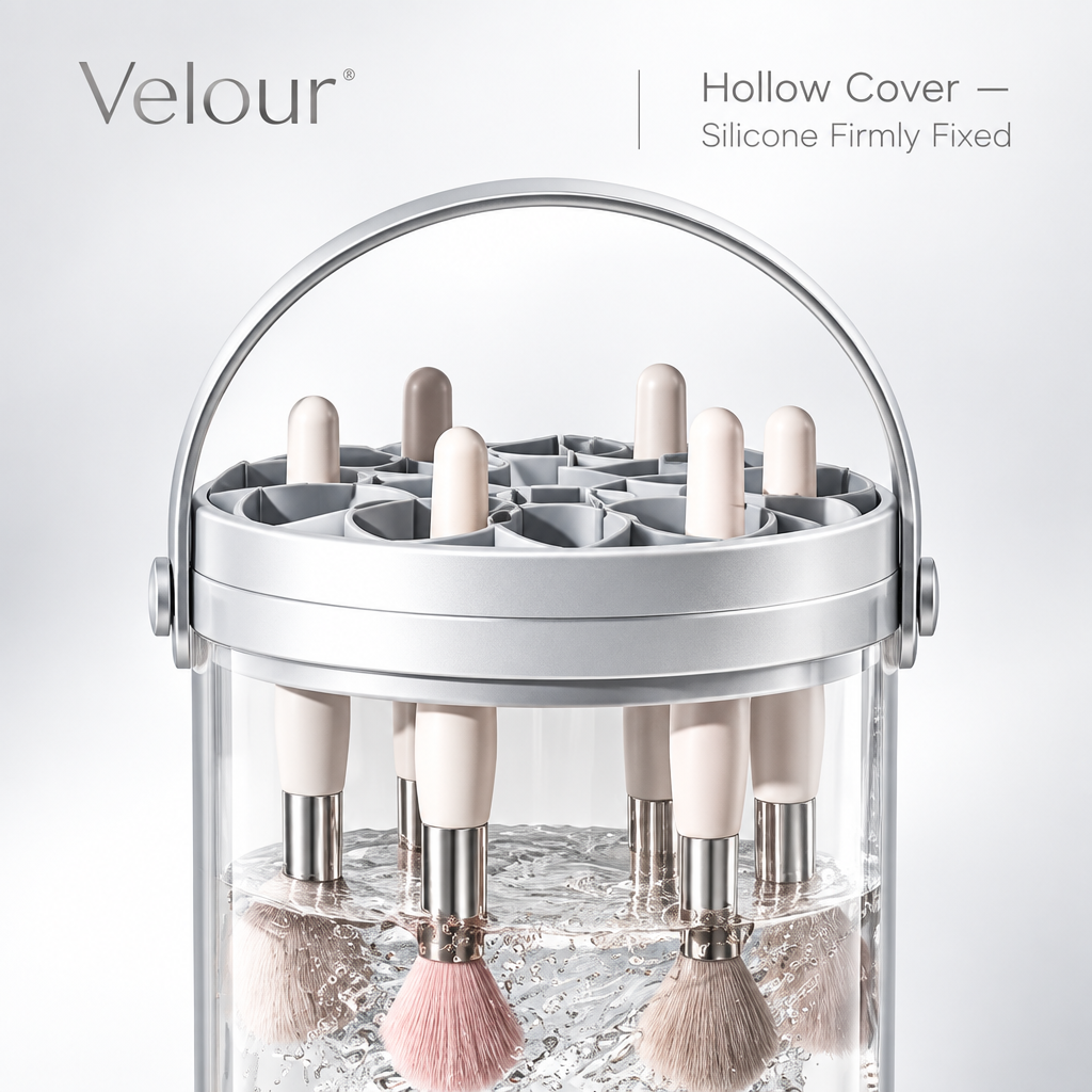 Close detail of the Velour cleaner's flexible brush cover